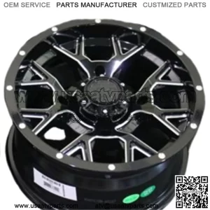 POLARIS SPORTSMAN XP1000 14" BARBWIRE BLACK ATV / UTV WHEELS (SET 4) POL1CA (For: Polaris)