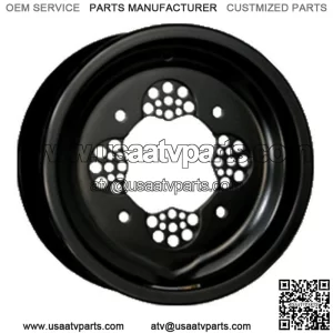 DWT ROK-OUT ATV Front Wheel Black 10" 10x5 3+2 4/156 Polaris Xplorer 300 (For: Polaris)