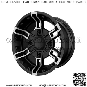 Pro Armor Accent Black 14" x 8" R14 Rear Buckle Wheel Rim Polaris 1522545-266 (For: Polaris)