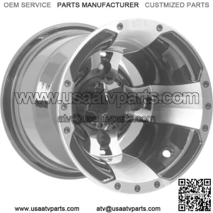 SS112 Machined Wheel 9X8 4/110 3+5 ITP 0928385404B (For: Polaris)