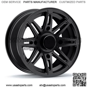 One (1) 14" RockTrix RT103 ATV Wheel Rim | 14x7 | 4x156 4/156 4-156 | 4+3 offset (For: Polaris)