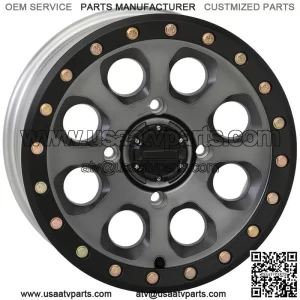 System 3 SB-7 Beadlock 15" Wheels Titanium (4+3) Polaris RZR 1000 XP (4) (For: Polaris)