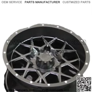 POLARIS SPORTSMAN 570 14" ITP HURRICANE BLK ALUMINUM ATV WHEELS (SET 4) POL3CA (For: Polaris)