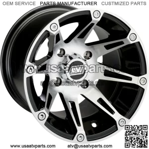 4 ATV/UTV Wheels Set 12in Moose 387X Machined 4/156 4+3 POL (For: Polaris)