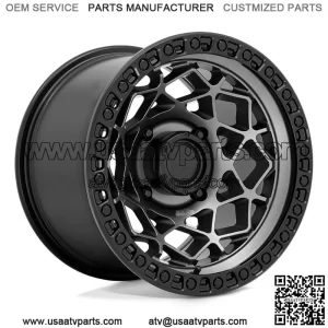 Fuel Unit 15x10 UTV Wheels Gunmetal Polaris RZR 1000 XP (4) (For: Polaris)