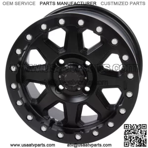 Tusk Uinta Beadlock Wheel 14x7 5.0 + 2.0 Matte Black 4/156 Lug Pattern (For: Polaris)