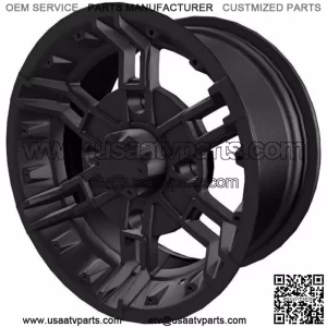 GENUINE POLARIS 14X7 BUCKLE FRONT WHEEL- MATTE BLACK RANGER RZR GENERAL ACE