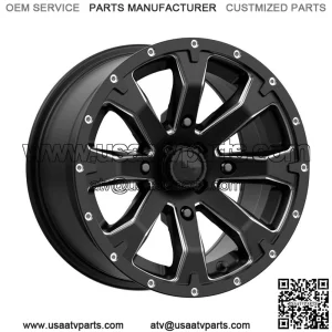 MSA M42 Bounty ATV Wheels/Rims Satin Black 14" Sportsman RZR Ranger (For: Polaris)