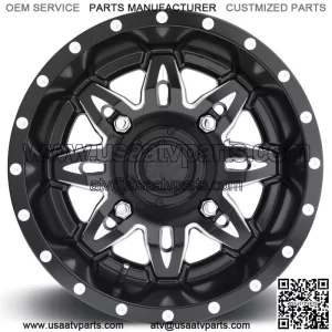 Fuel Lethal ATV Wheels Black 14" Sportsman RZR Ranger (For: Polaris)