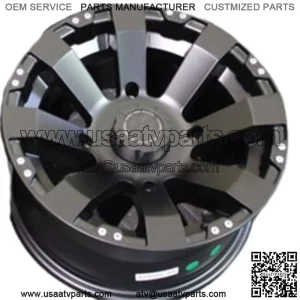 POLARIS SCRAMBLER XP1000 14" SPYDER BLACK ATV / UTV WHEELS (SET 4) POL1CA (For: Polaris)