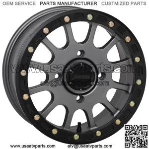 System 3 SB-5 Beadlock Gunmetal Wheels 14" Polaris RZR 1000 XP (4) (For: Polaris)