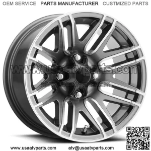 (Set of 4) Vision UTV 112 Assault 14x8 4x156 Gunmetal Wheels Rims 14" Inch (For: Polaris)