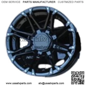 POLARIS SPORTSMAN 450 14" HL3 BLK ALUMINUM ATV / UTV  WHEELS COMPLETE (SET4) POL (For: Polaris)