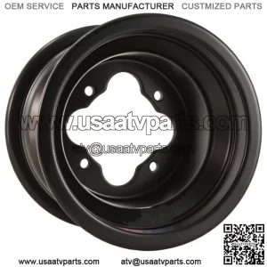 DWT Black A5 Rolled Lip 4+1 Front Rear Wheel 10" 10x5 4+1 4/110 Polaris RZR170