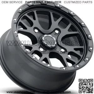 Vision Rocker Aluminum ATV UTV RTV RIM WHEEL 15x7 4/156 4+3 Satin Black (For: Polaris)