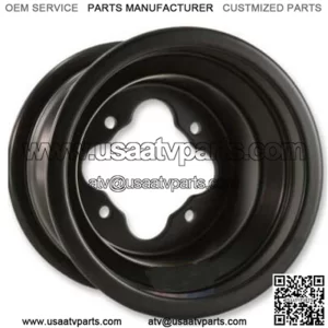 DWT Black ATV Front Wheel Set Rims 10" 10x5 3B+2N 4/144 TRX 450R 400EX Douglas (For: Can-Am)