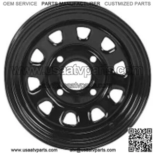 ATV/UTV Wheels Set 14in Delta Steel Black 4/137 4+3 CAN (For: Can-Am)