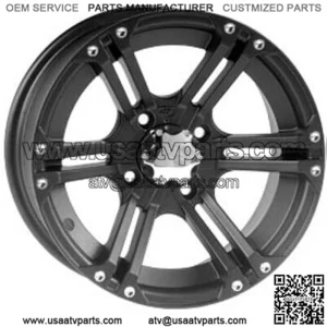 ATV/UTV Wheels Set 12in SS212 Matte Black 4/110 5+2/2+5 SRA (For: Can-Am)