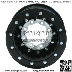 Hiper Tech 3 Black Rear Beadlock Wheels Rims 9" 9x8 3+5 Honda TRX 450R 450ER (For: Can-Am)