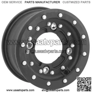 Hiper CF1 Black Front Beadlock Wheels Rims 10" 10x5 4+1 4/144 KFX 450 400 250 (For: Can-Am)