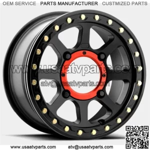 KMC XD KS234 Addict 2 Beadlock UTV Aluminum Wheel Rim 15x6 4/137 Black Satin (For: Can-Am)