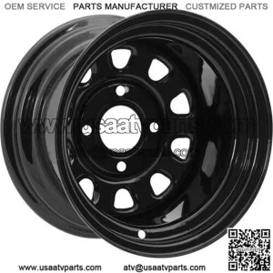 (I.T.P.) Delta Steel Wheels Black 14X7 4/137 4+3 12MM 1422319014B 0231-0034 (For: Can-Am)