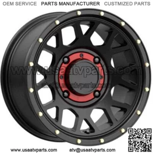 ATV/UTV Wheels Set 15in KMC KS135 Grenade Black 4/137 38mm HP1K (For: Can-Am)