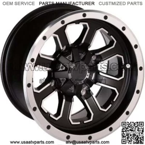 ATV/UTV Wheels Set 14in Moose 548X Black 4/137 4+3 CAN (For: Can-Am)