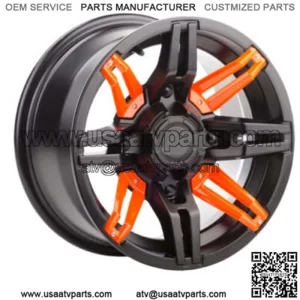ATV/UTV Wheels Set 14in Sedona Rukus Orange 12mm 4/137 5+2 CAN (For: Can-Am)