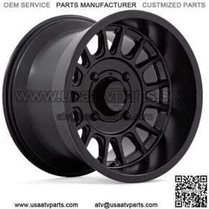 ATV/UTV Wheels Set 15in KMC KS138 Impact Matte Black 4/137 10mm HP1K (For: Can-Am)