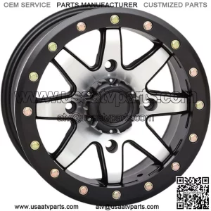 NEW STI HD9 BEADLOCK Wheel Machined Matte Black 18x7 4/137 6+1 (+45) UTV ATV RIM (For: Can-Am)