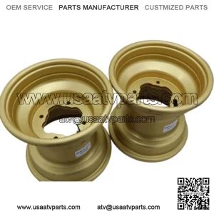 2 x 9" rear aluminum wheels rims 4x115 Yamaha Banshee Raptor 700 YFZ450r GOLD