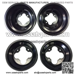 Black A5 Rolled Lip 10" Front 9" Rear Rims Suzuki LTZ400 Z400 LTR450 LTZ250