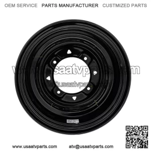 Polaris 1523451-067 Black Front Wheel Rim 12x6 Ranger Sportsman EV 500 570 700