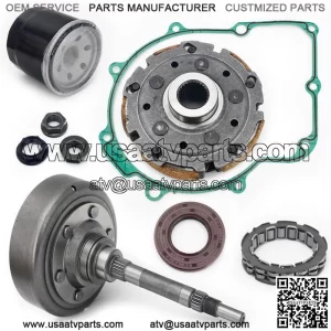 ATV UTV Wet Clutch Assy Clutch Pad Shoe Housing Gasket Bearing Oil Seal Oil Filter Assy for Bennche Bighorn 500 700 700HD 700X-HD