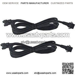 NBWDY 2pcs47in/120cm RGB LED Multi-Color Accent Light Extension Cable Wire Cord Set Neon Atmosphere Light Power Extenders for LED Motorcycle Auto ATV Car Light Multi-Color Neon Strip Light Kit