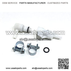 Quick Disconnect Coupling 90 Degree Elbow Gas Fuel Line Supply Kit for Powersports, Motorcycles, ATVs, PWCs, Snowmobiles, RVs and Generators