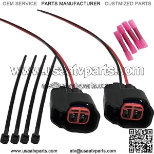 2 PACK Compatible with Polaris Fuel Injector Repair Harness Kit RZR Ranger 570 800 900 Pigtail 1204318