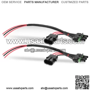 2PCS Tail Light Auxiliary Power Harness Plug Wire For Can-Am Maverick X3 17-23