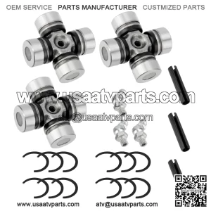 3235616 3235500 Front Rear Prop Shaft U-Joint for Polaris RZR 1000 900 800-4 Turbo RS1 Ranger Crew 1000 900 800 570 500 Diesel 3 Set