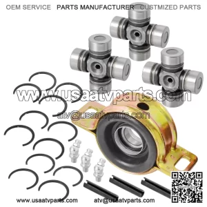 Front Rear Prop Shaft Bearing Carrier & U-joint For Polaris RZR S 4 900 1000 XP