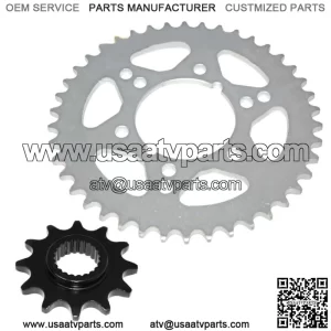Front & Rear Sprockets Kit for Polaris Trail Blazer 250 1995 1996 1997 98 1999 (For: Polaris)