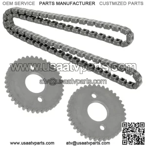 Fits Polaris RZR XP 900 Camshaft Cam Timing Chain w/ Sprockets 2011 2012 2013 (For: Polaris)