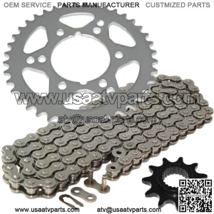 Drive Chain & Sprockets Kit for Polaris Trail Boss 350L 2X4 1990 1991 1992 1993 (For: Polaris)