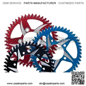 Yamaha 700 Rear Sprocket 2006-2024 YFM700 Vortex 520 36-46 Blue Black Red (For: More than one vehicle)