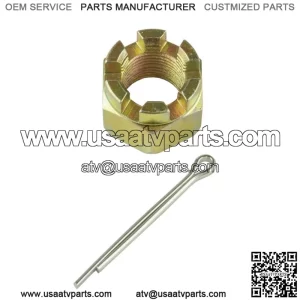 1x Castle Rear Wheel Axle Hub Nut w/ Cotter Pin For Polaris Sportsman 500 HO 11