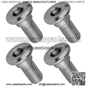 4 Front Rear Wheel Disc Stud Screw Bolt for Yamaha Grizzly 550 YFM550  2009-2014