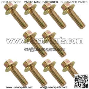 10x Flanged Head Clutch Bolt M6x20 for Polaris 7518576 3131726