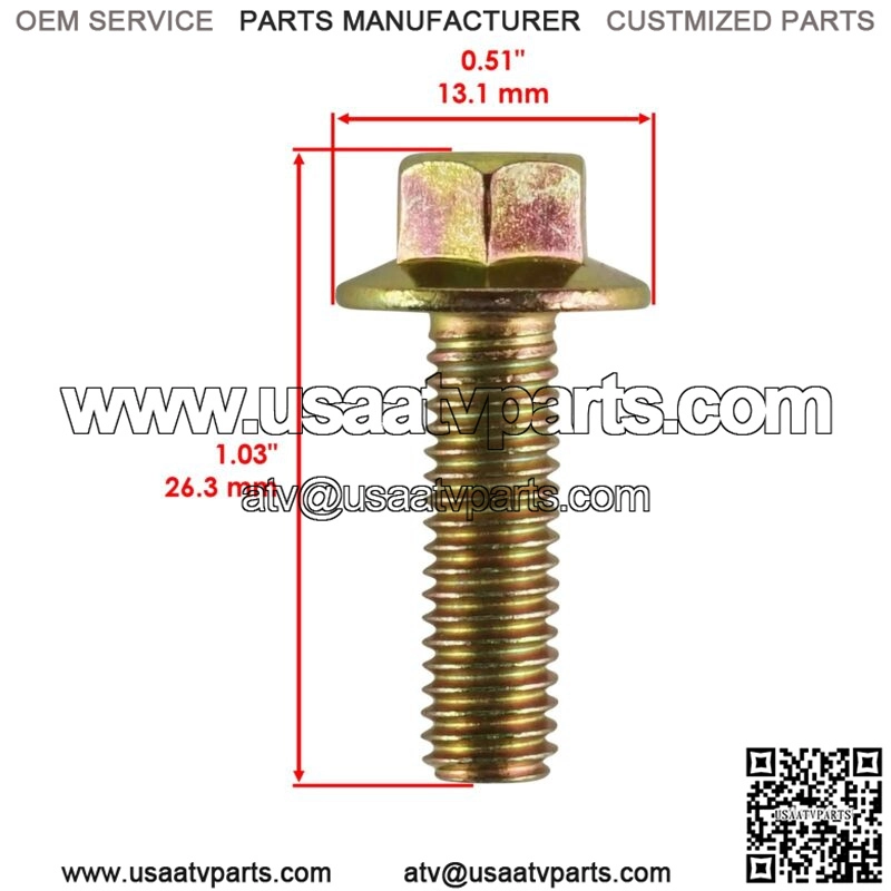 Flanged Head Clutch Bolt M6x20 for Polaris Sportsman ACE 2014 / 7518576 3131726 - Image 2