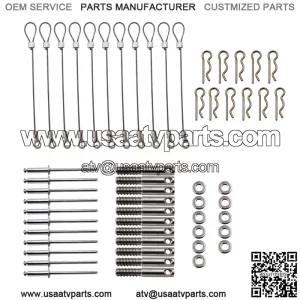 For Can-Am Maverick X3 Clutch Cover Pin Set Easy Quick Release Belt Cover Kit